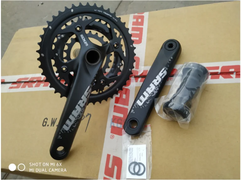 SRAM X5 GXP 3x10 диаметра окружности болтов(170 мм, 44/33/22 T