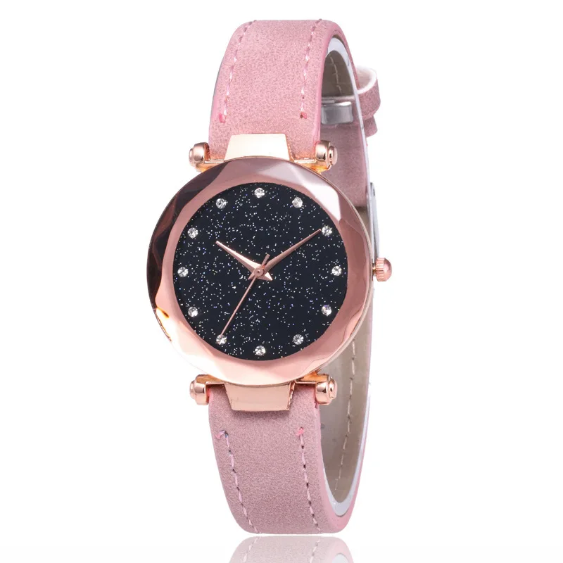 

Douyin Women's Watch Wechat Business Women's Man-made Diamond Star Belt Watch Korean-style Fashion Elegant Leather Belt Student