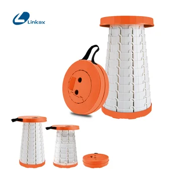 

Retractable Stool Folding Chiar Outdoor Portable Stool Folding Chair Camping Stool Fishing Chair Foldable Seat with LED Light