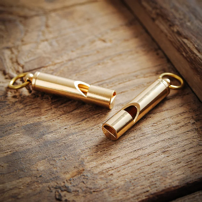 brass whistle keyring pendant (7)