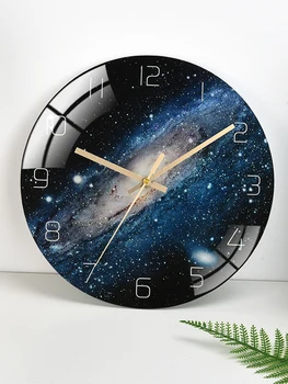 

Nordic Art Wall Clock Living Room Creative Fashion Wall Clock Modern Design Relogio De Parede Electronic Time Table AA50WC