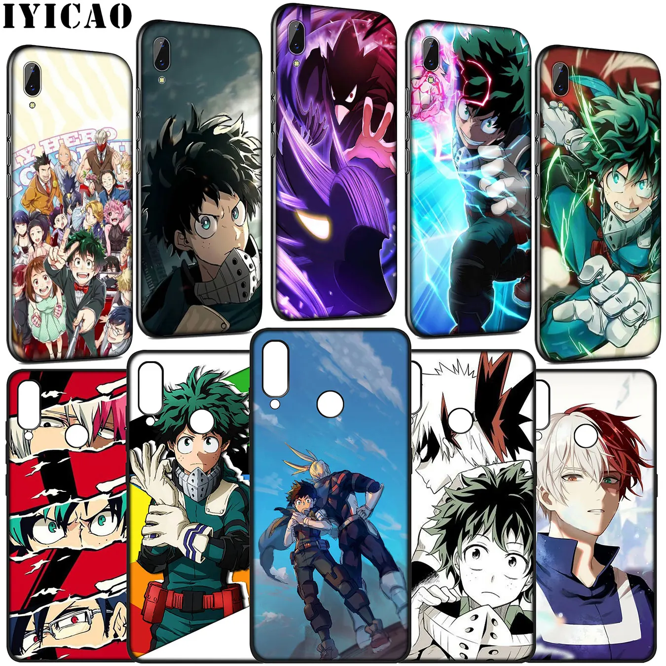 

IYICAO My Hero Academy Anime Soft Silicone Case for Huawei Y9 Y7 Y6 Prime 2019 Honor 20 10 9 9X 8C 8X 8 Lite 7C 7X 7A Pro