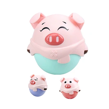 

Early Childhood Education Cartoon Pig Tumbler Rattle Interactive Sliding Toy