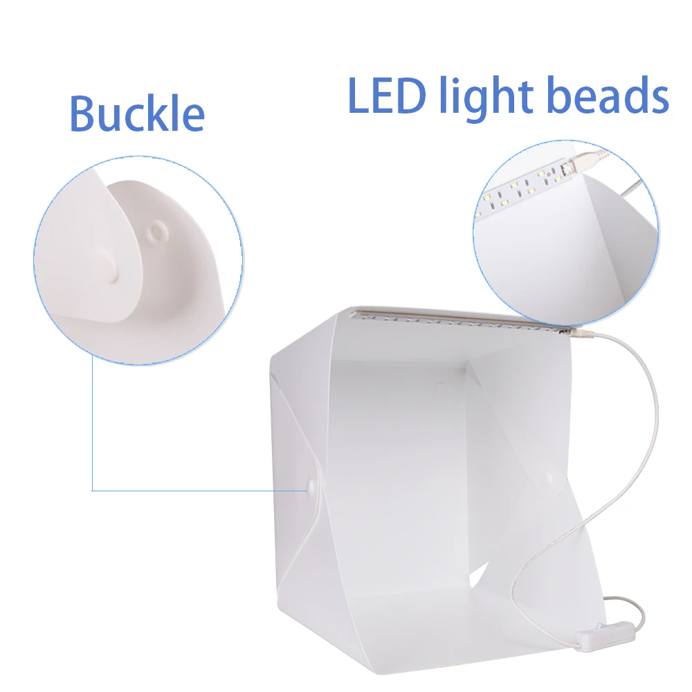 

Photography Photo Studio Softbox Mini Folding Lightbox Light Soft Box Photo Background Kit Light Box for DSLR Camera LED Light