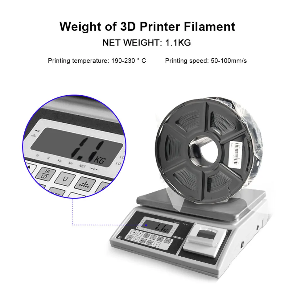 SUNLU PLA/PLA+ нить для 3d принтера 1,75 мм 1 кг с катушкой PLA/PLA Plus, нить для 3D печати, ручка, детский гаджет