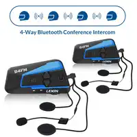 2 PCS Lexin 4 Manier Motobike, Motorfiets Bluetooth Helm Headsets Intercom, FM BT intercomunicador oortelefoon MP3 interfone
