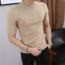 Aliexpress - 2021 Spring And Summer European American Style Men’s Fashion Leisure Slim Cotton Knitted Sweater High Brand Clothing