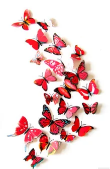 12 шт. ПВХ 3d стереоскопический Бабочка Настенный декор милые бабочки настенные наклейки художественные наклейки украшение дома стены комнаты - Цвет: 6