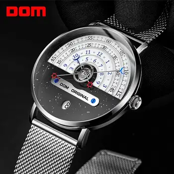 

Watch Men DOM brand Original Waterproof Calendar Unique Fashion Casual Male Quartz Wrist personality student boy Clock M-1288