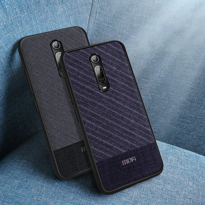 Чехол для Xiaomi Redmi K20 Pro, чехол Mofi для Xiaomi Redmi K20, чехол темного цвета, деловой стиль, ручная работа, ткань