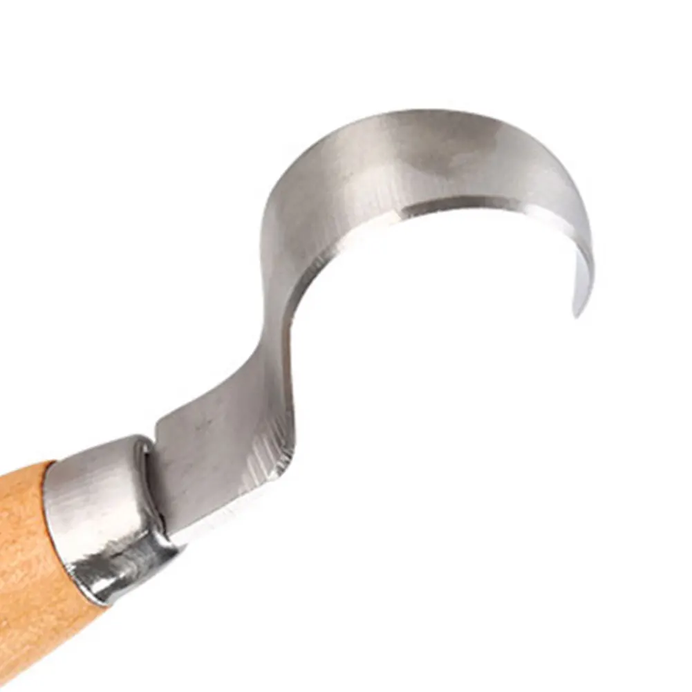 Изогнутый крючок, нож, деревообработка, нержавеющая сталь, прочный профессиональный инструмент для резьбы, художественное ремесло, сделай сам, ручная долото, ложка для начинающих