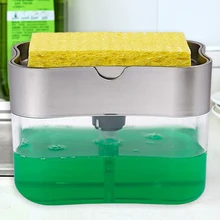 Box Pump-Organizer Detergent-Dispenser Scrubbing Kitchen-Tool Sponge Bathroom-Supplies
