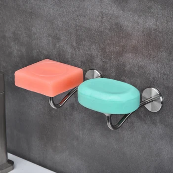 

Soap Holder Magnetic Durable Creative Tool Free Rustproof Sponge Holder Dish Holder Soap Dish For Bathroom Lavatory Home 1PC