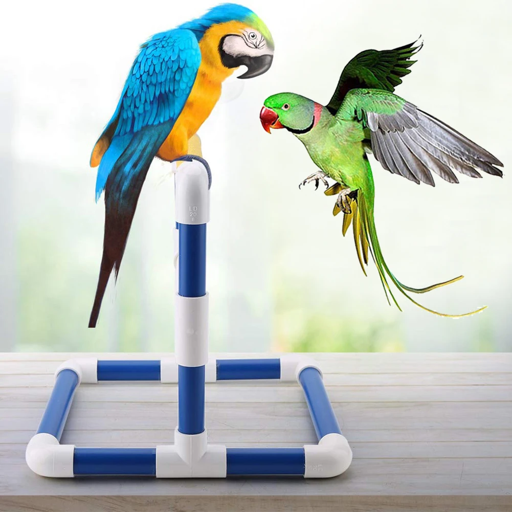 Pet Bird Macaw душевая подставка окунь платформа двойная лестница клетка Играть Игрушка