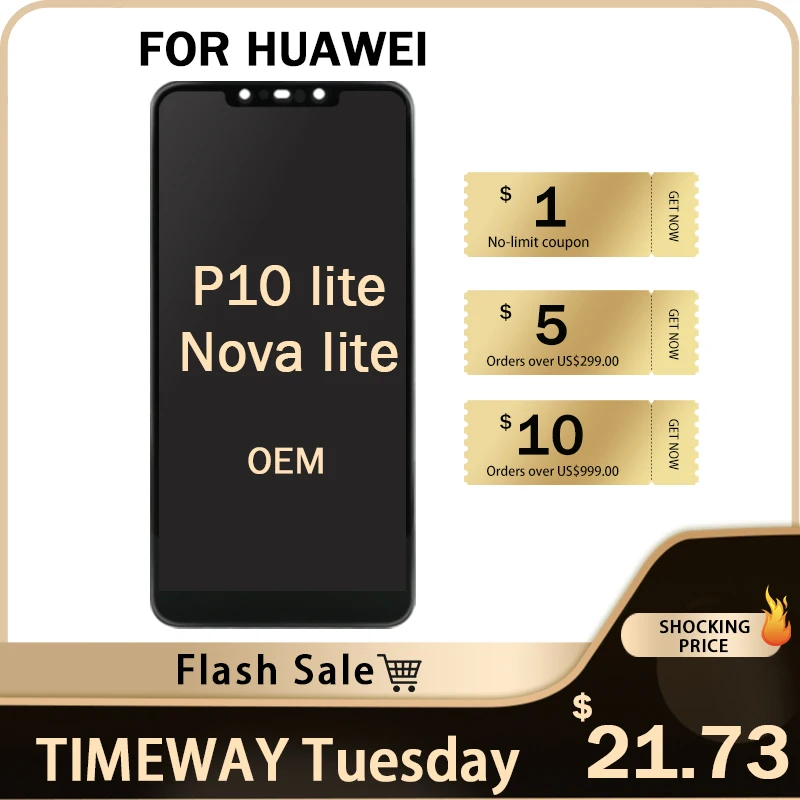 

TIMEWAY For Huawei Nova lite LCD 5.2'' Touch Screen Assembly TRT-LX1 TRT-L21A TRT-L21X Display Spare Parts For Huawei P10 Lite