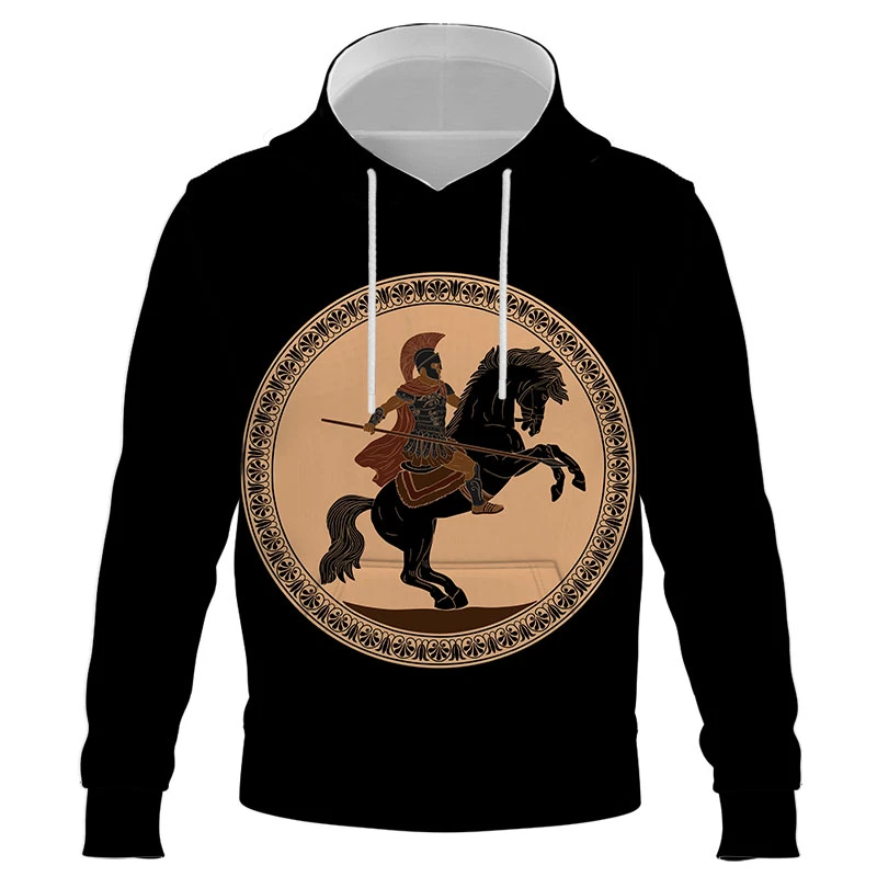 Sudadera con capucha para hombre y mujer, con estampado de personajes de Guerrero Griego Antiguo en 3D, estilo Harajuku, ropa de talla europea|Sudaderas con capucha y sudaderas| - AliExpress