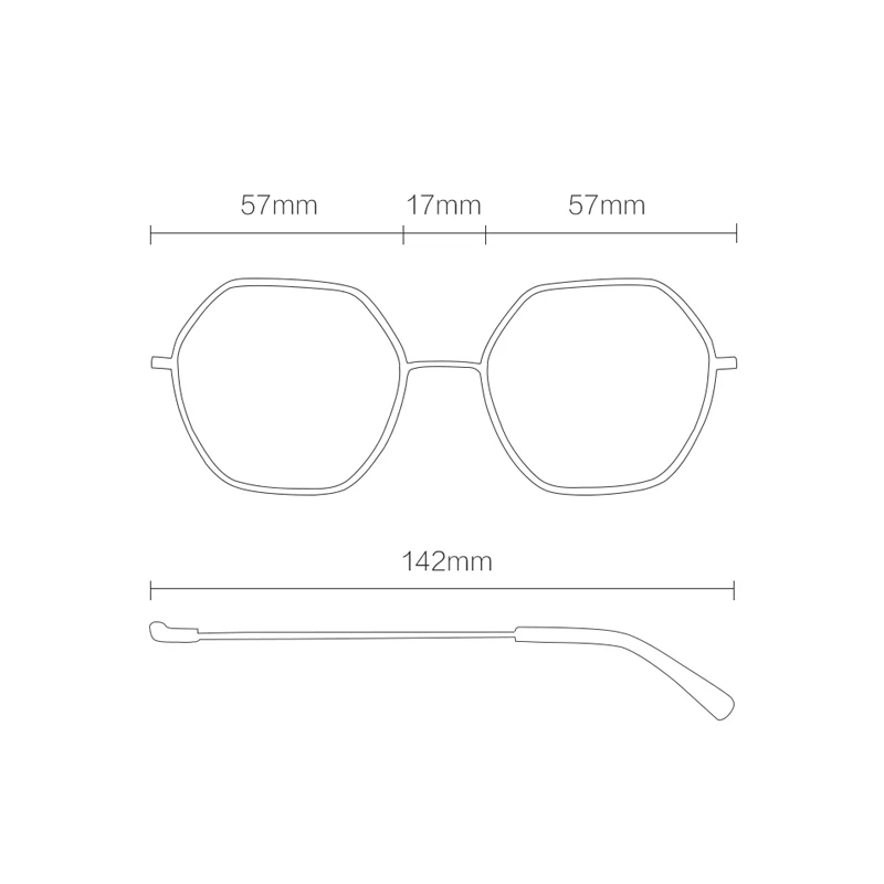 geometric blue xiaomi TS Nylon Polarized Sunglasses Cat eye/geometric glasses UV400 Fashionable unisex anti-Glare 24g light comfortable - Цвет: geometric blue