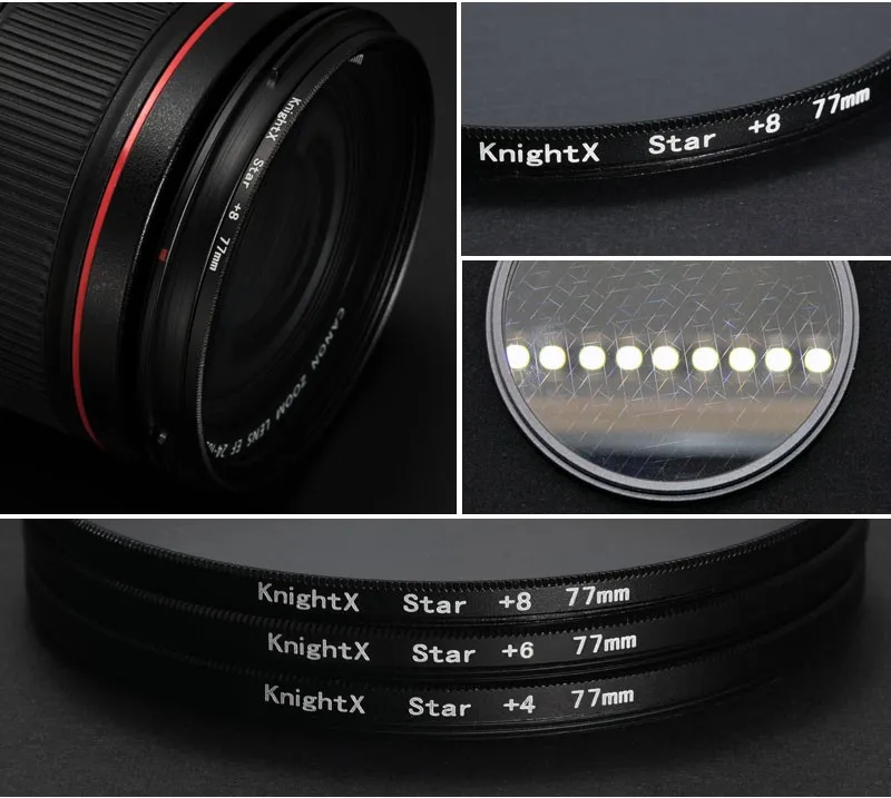 KnightX colse up Macro UV CPL ND Star фильтр для объектива камеры фильтр нейтральной плотности для canon sony nikon 49 52 55 58 62 67 72 77 мм