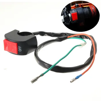 

7/8" Motorcycle On-Off Switch Push Button 22mm Handlebar Switches 12V ATV Electronic Bike Scooter Motorbike Bullet Connector