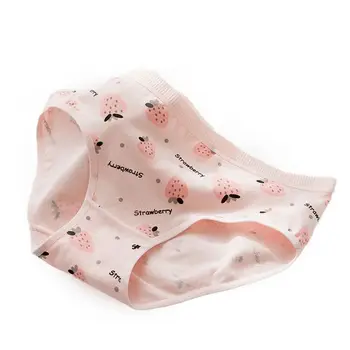 

12 Pcs/lot Women Panties High Waist Breathable Soft Cotton Girls Underwear Briefs Women Cute Print Sexy Lingerie TWY 888