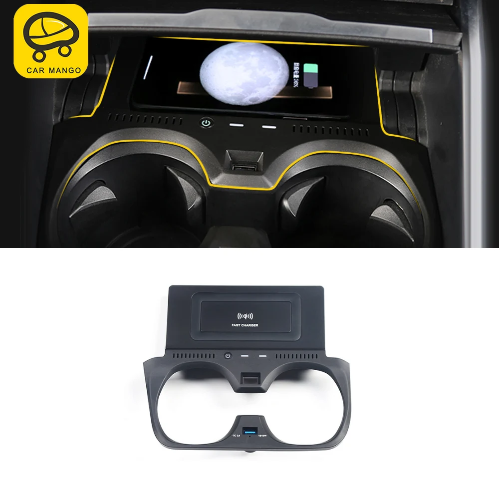 

CARMANGO for BMW 3 Series G20 2020 Wireless Charger Usb Mount Center Console Automatic Sensor Holder for Iphone Samsung Android