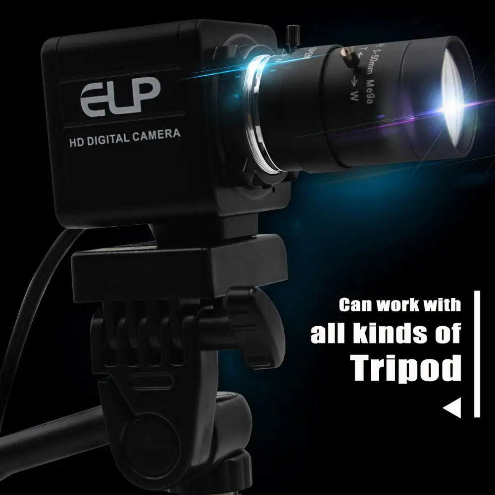 USB камера ELP 2 8 fps 1080 12 мм варифокальный объектив с ручным фокусом МП P CMOS OV2710 HD веб