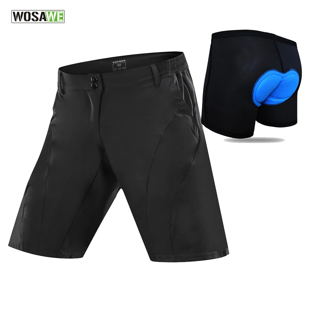 BC131 B BC108 Suit WOSAWE быстросохнущие спортивные брюки для досуга, велосипедные шорты, велосипедные Бермуды, шорты для фитнеса и бега, комплект нижнего белья - Цвет: BC131 B BC108 Suit