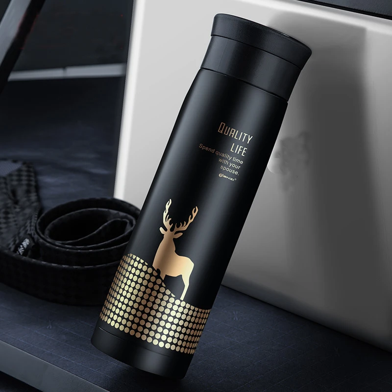 

Stainless Steel Vacuum Flask Creative Thermos Business Straight Cup Portable Cute Water Cups