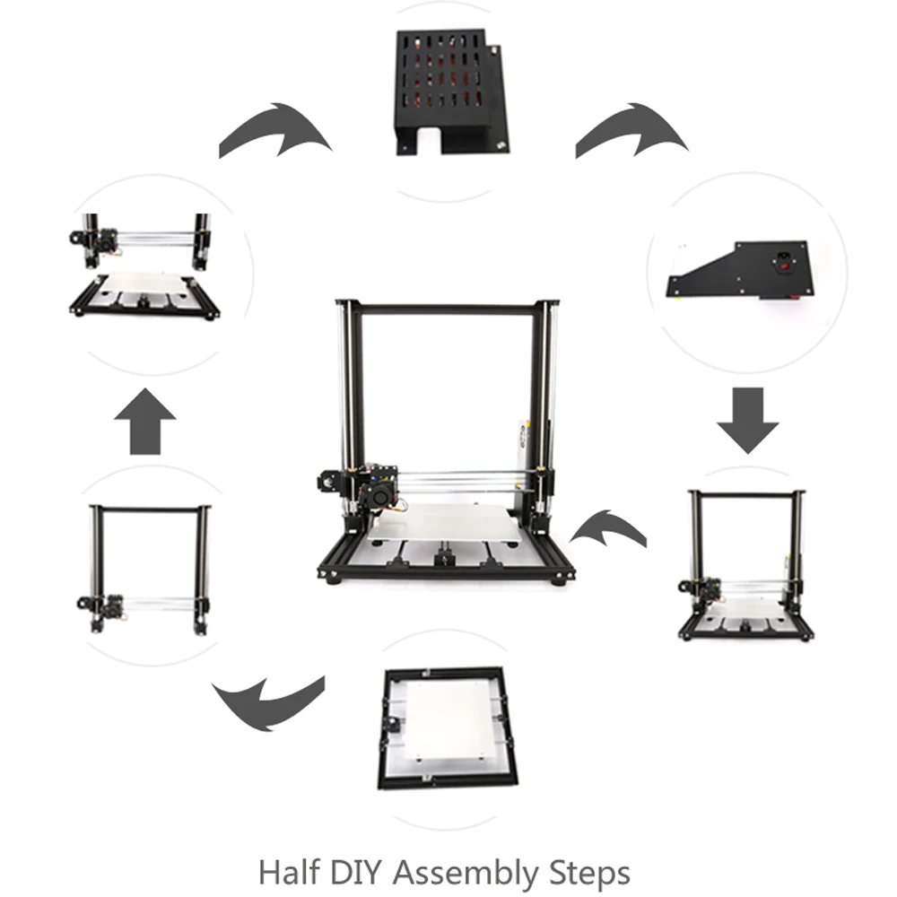 Anet A8 plus FDM 3d priner DIY предварительно собранный Принтер Высокоточный Exturder сопло принтер prusa I3 3d принтер с PLA нитью