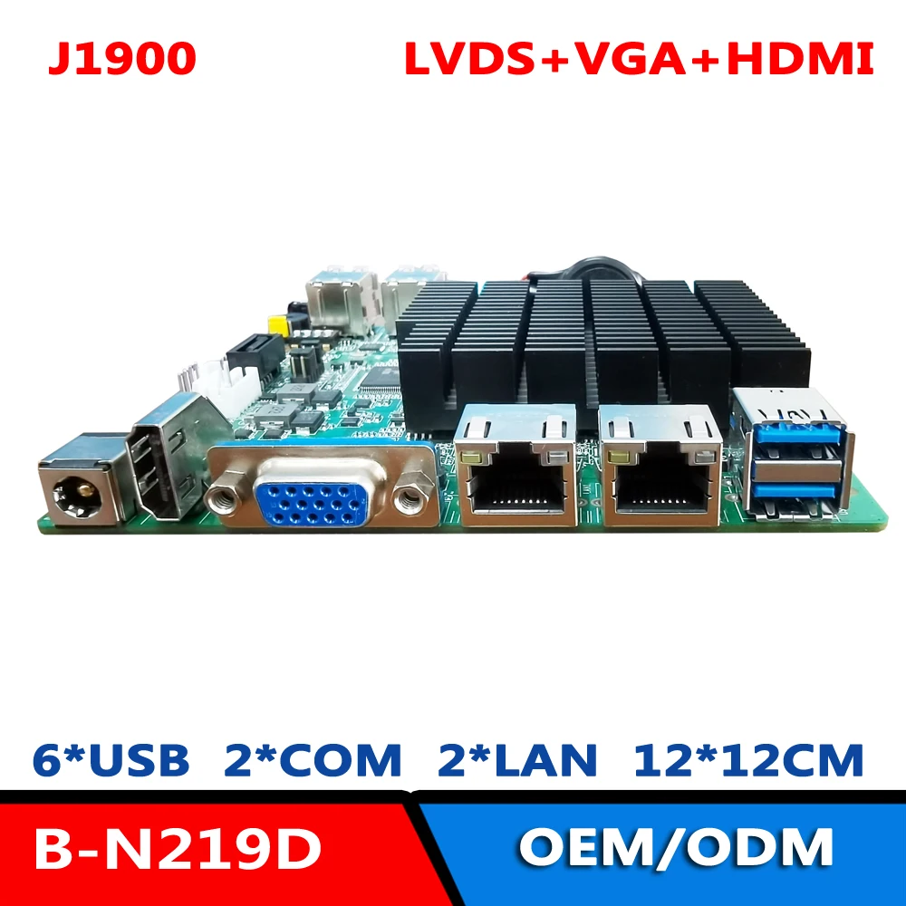 Материнская плата Bay Trail J1900 NANO-ITX с VGA/HDMI/LVDS 2 COM Dual LAN MSATA WIFI/4G DDR3L DC 12V | Компьютеры и