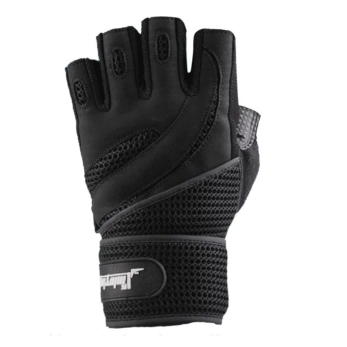 1 Pair Of Fitness Half Finger Breathable Non-slip Men's Equipment Training Horizontal Bar Gloves Black XL Code