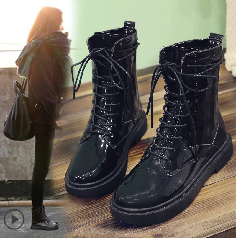 

Winter Retro Black Coffee Genuine Leather Ankle Boots Women Female Lady Warm Classic Short Plush Round Toe Solid
