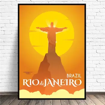 

Rio De Janeiro Brazil Travel Canvas Painting Art Print Poster Picture Wall Modern Minimalist Bedroom Living Room Decoration