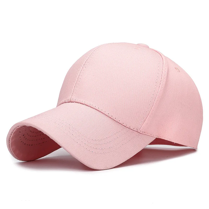 Warna Solid Bisbol Topi Hitam Cap 
