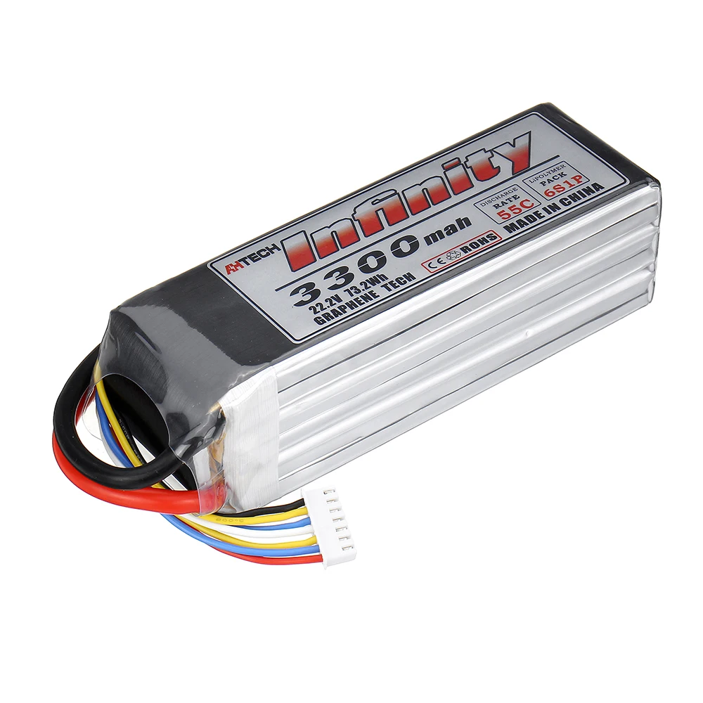 AHTECH Infinity 22,2 V 3300mAh 55C 6S Lipo батарея с XT60 вилкой для FPV RC Квадрокоптер Дрон