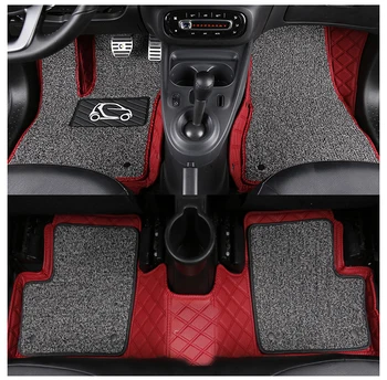 

leather car interior floor mat for smart forfour 5 doors 2015 2016 2017 2018 2019 2020 w453 accessories rug carpet 453