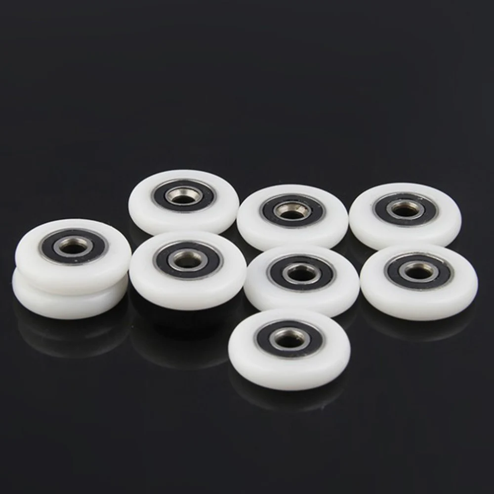 10PCS 23mm 25mm 27mm 목욕 캐비닛 슬라이드 도어 휠 옷장 샤워 룸 베어링 롤러 교체 ABS 욕실 게이트 액세서리