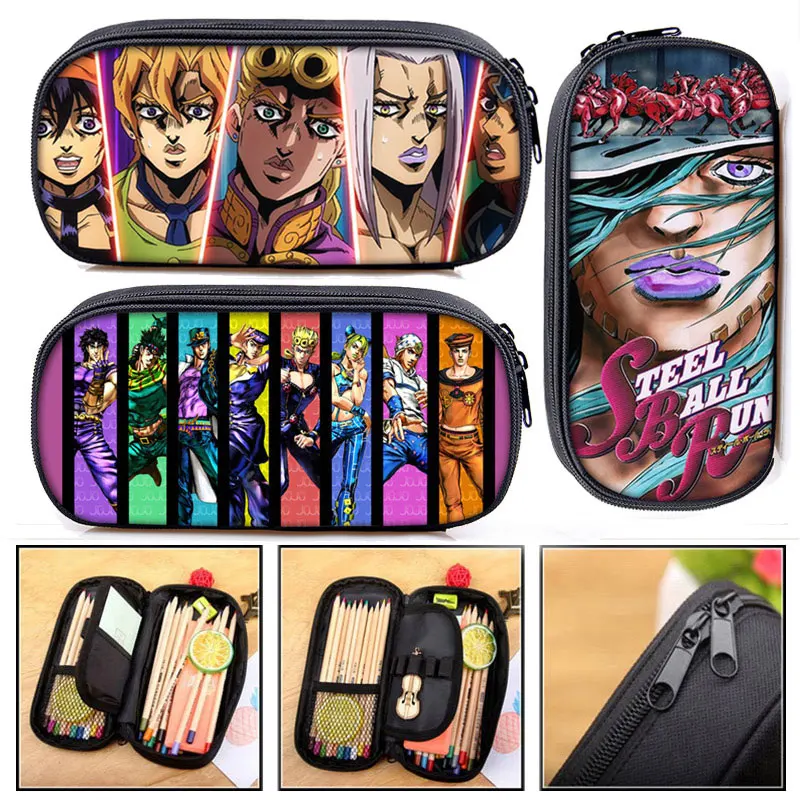 Fundas cosméticas Anime Jojo Bizarre Adventure / Killer Queen para niños y niñas, portalápices, artículos para la mochila del colegio