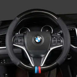 Luxury Leather Car Steering Wheel Cover - 38cm, 15 - Inch (8)