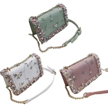 

Fashion Women Flower Handbag Chain Shoulder Bag Lady Casual Crossbody Bag Stylish Female Messenger Satchel Purse Shopping Tote