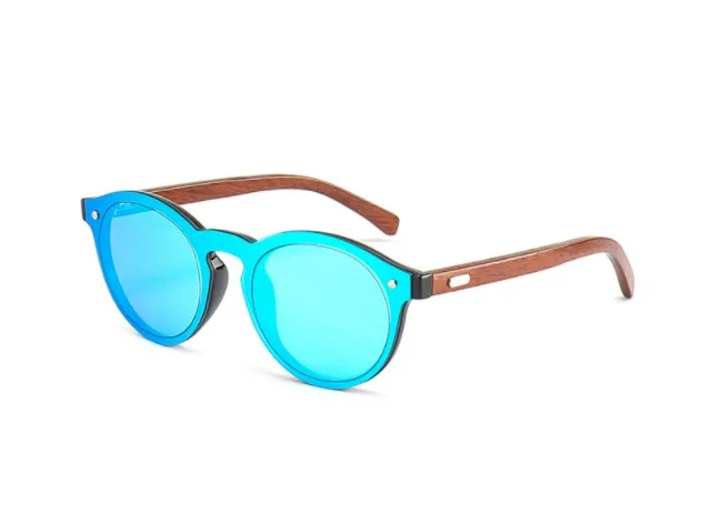 JASPEER круглые бамбуковые деревянные поляризованные солнцезащитные очки для женщин и мужчин брендовые дизайнерские солнцезащитные очки спортивные очки солнцезащитные очки oculos de sol - Цвет линз: 2