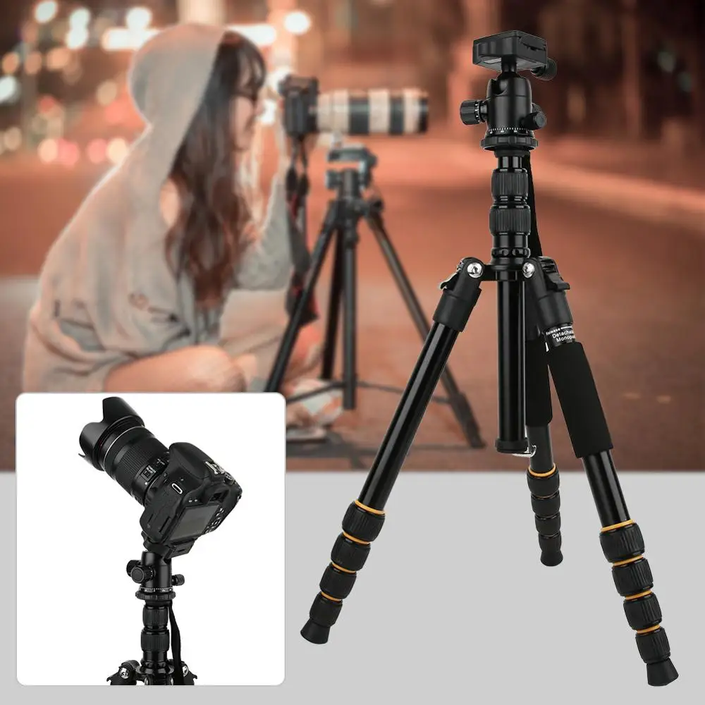 Штатив Zomei Q222/Q555/Q666/Q666C для профессиональной камеры Портативный Регулируемый