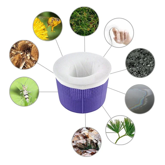 10/5Db Medence Skimmer Zokni Háztartás Perfect Savers Nylon Háló Kialakítás Szűrőkhöz Kosarak Skimmerek Úszómedence Kiegészítők - Image 6