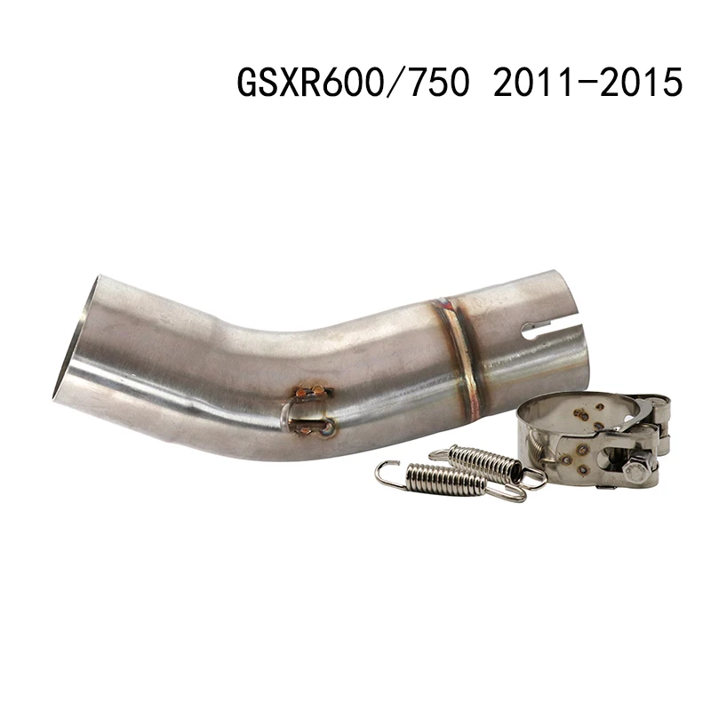 ZSDTRP GSXR600 750 GSXR1000 Motorcycle Exhaust Muffler Middle Link Pipe Tube Slip On For Suzuki GSXR600/750 06 07 08 GSXR1000 06 - Цвет: GSXR600 750 11-15
