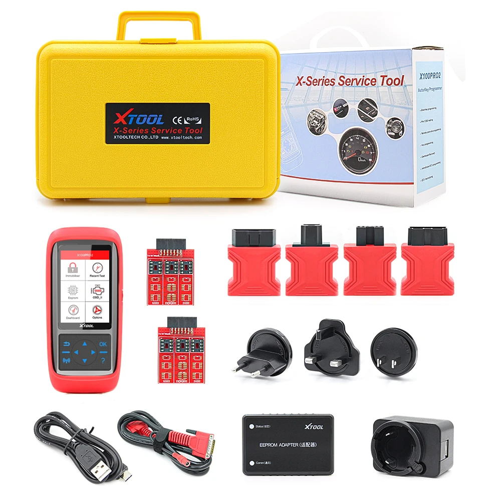 XTOOL X100 Pro2 автоматический ключ программист для программирования ключей в блоках иммобилайзера на автомобилях OBD2 OBD 2 с адаптером EEPROM