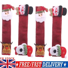 4 шт. Ручка дверцы холодильника крышка кухонная техника Декор Ручки противоюзовый протектор перчатки Рождественский Декор