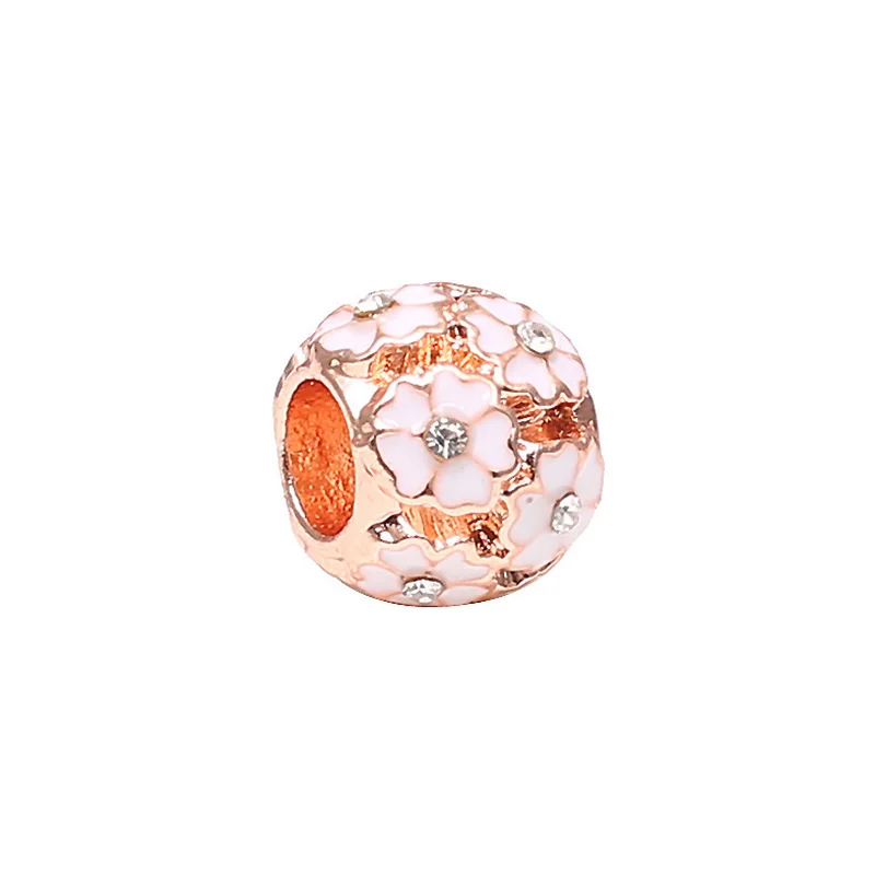 Rose Gold 43 Boosbiy, 2 шт., розовое золото, Лев, корона, любовь, сердце, подвеска, шарм, Подходит для Pandora, браслеты и ожерелья для женщин, ювелирные изделия, аксессуары - Цвет: Rose Gold 43