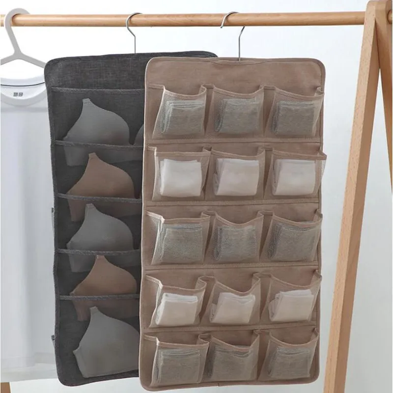 

Double Sided Underwear Hanging Bag Organiser Multifunction Bra Socks Storage Rack