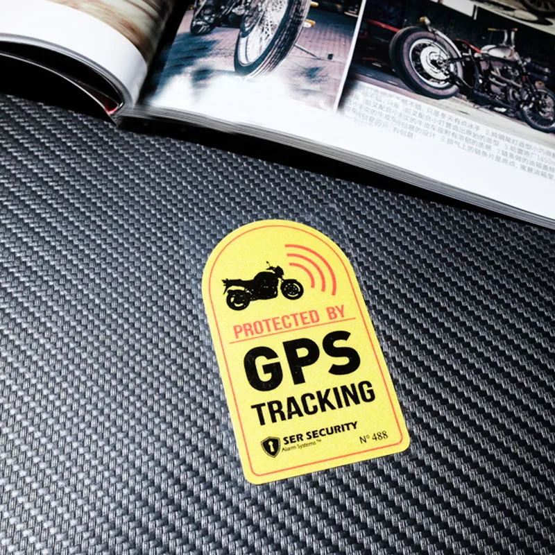 

CDCOTN Warning Lable GPS TRACKING Alarm System Car Sticker Anti-Theft Reflective Vinyl Stickers For Car,motocrclye ,Bike Decal