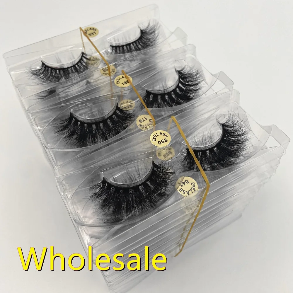 

Wholesale Items 5D Bundles Eyelashes Natural Wispy Make Up 3D Real Mink Cruelty Free Fluffy Customize Lashes Beauty Vendors